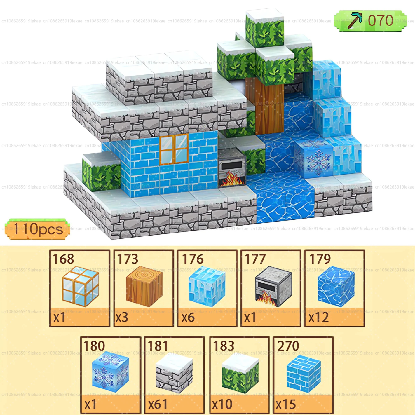 Mini Snow Cabin | 110 Blocks